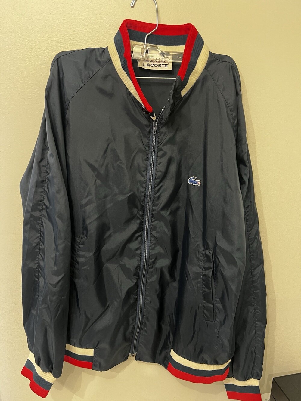 Vintage Izod Lacoste Bomber Jacket Size Large